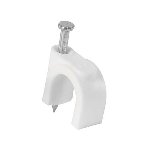 Imagen de GRAPA CURVA, 10MM, BLANCA, BOLSA C/20 PZS