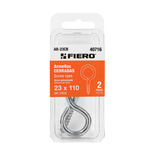 Imagen de BLISTER CON 2 ARMELLAS CERRADAS DE 23X110, FIERO