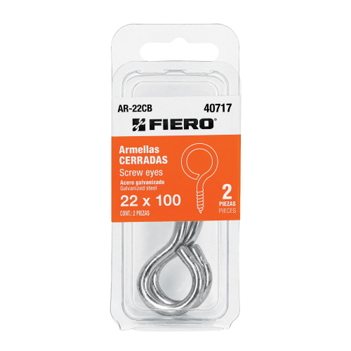 Imagen de BLISTER CON DOS ARMELLAS CERRADAS DE 22X100, FIERO