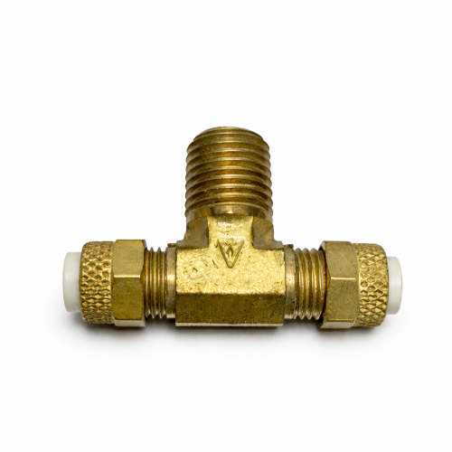 Imagen de CONEXION LATON POLY- TEE 1/4 MAC NPT 1/4 AL CENTRO