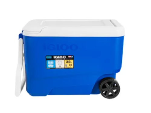 Imagen de HIELERA AZUL IGLOO 38QT (35.96LT) WHEELIE COOL