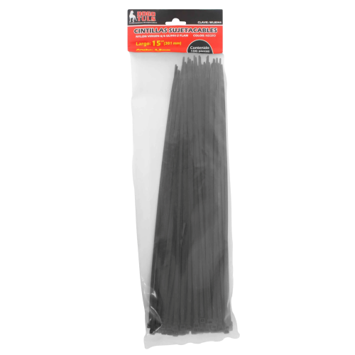 Imagen de CINTILLA SUJETACABLE 15" NEGRO WL8044 TENSION 50LBS (1 PZ CONTIENE 0.01 BS)