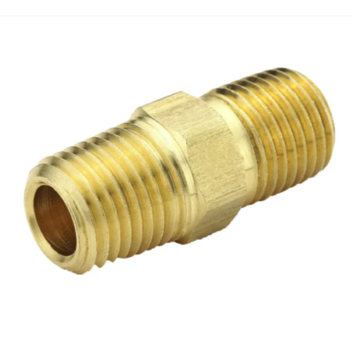 Imagen de CONEXION LATON ROSCA NPT NIPLE RED HEX MAC 3/8 A MAC 1/4
