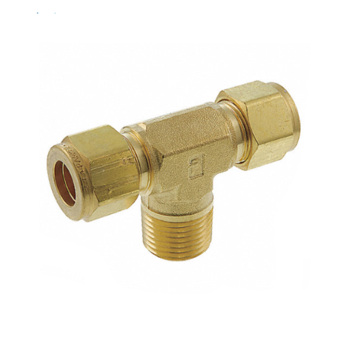 Imagen de CONEXION LATON COMPRESION TEE 3/8 MAC NPT 1/8 AL CENTRO