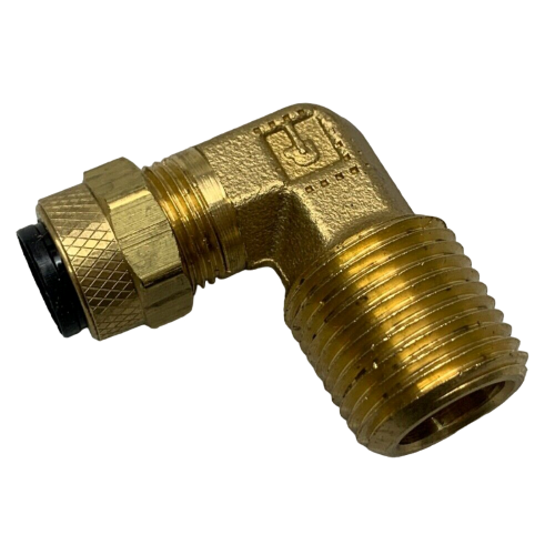 Imagen de CONEXION LATON POLY- 1/4 MAC NPT 3/8 CODO 90G